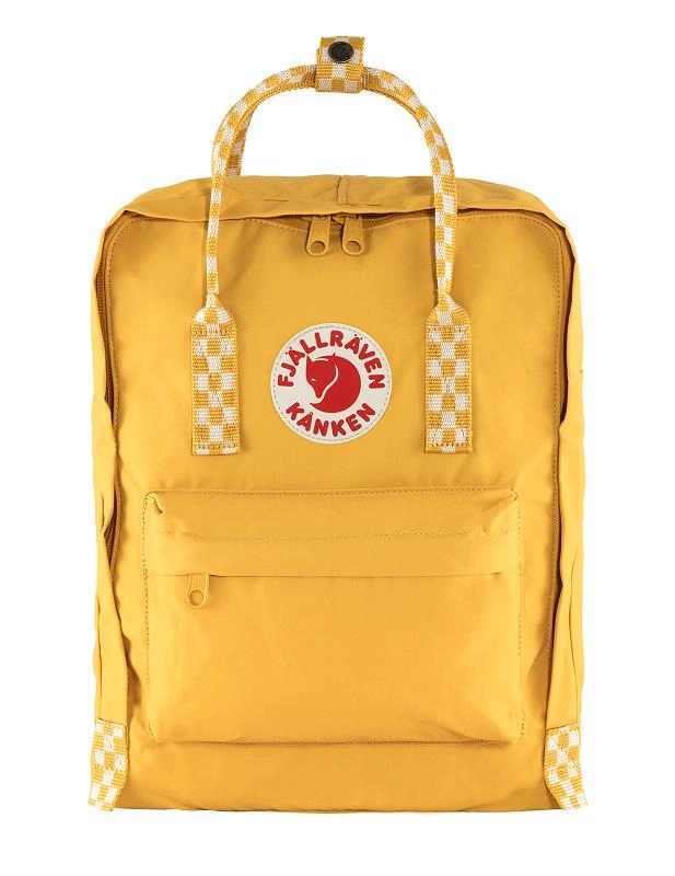 Fjallraven Rugzak Fjällräven Kånken Ochre Chess Pattern 3 Fjallraven Rugzak Fjällräven Kånken Ochre Chess Pattern