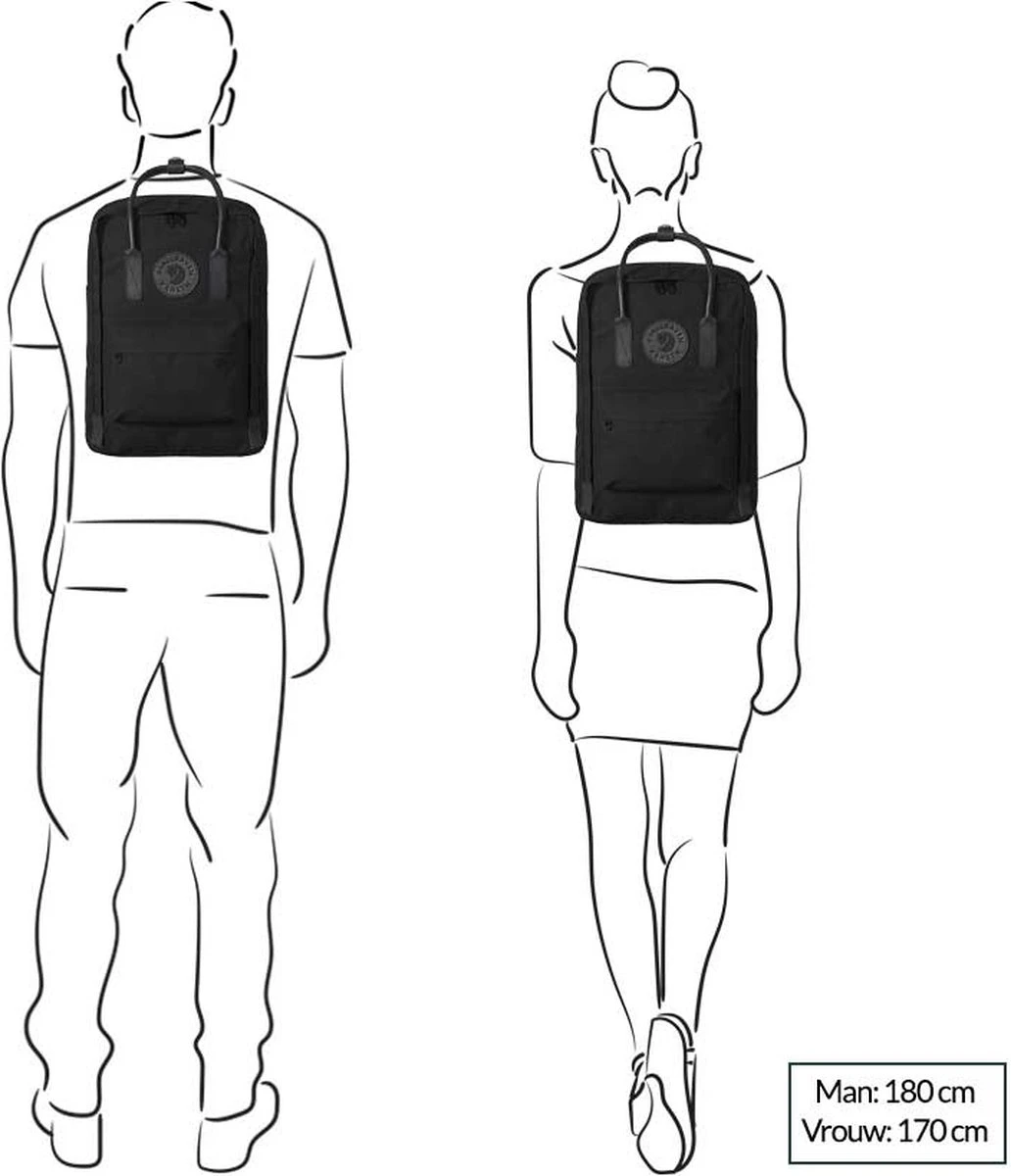Fjallraven Fjällräven Kånken No. 2 Laptop 15" Black Unisex Rugzak - Black 9 Fjallraven Fjällräven Kånken No. 2 Laptop 15" Black Unisex Rugzak - Black - Afbeelding 7