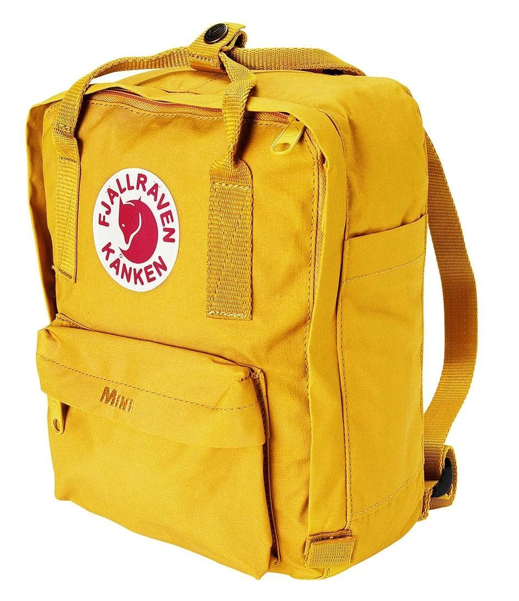 Fjallraven Fjällräven Kånken Mini Unisex Rugzak - Warm Yellow 15 Fjallraven Fjällräven Kånken Mini Unisex Rugzak - Warm Yellow - Afbeelding 13