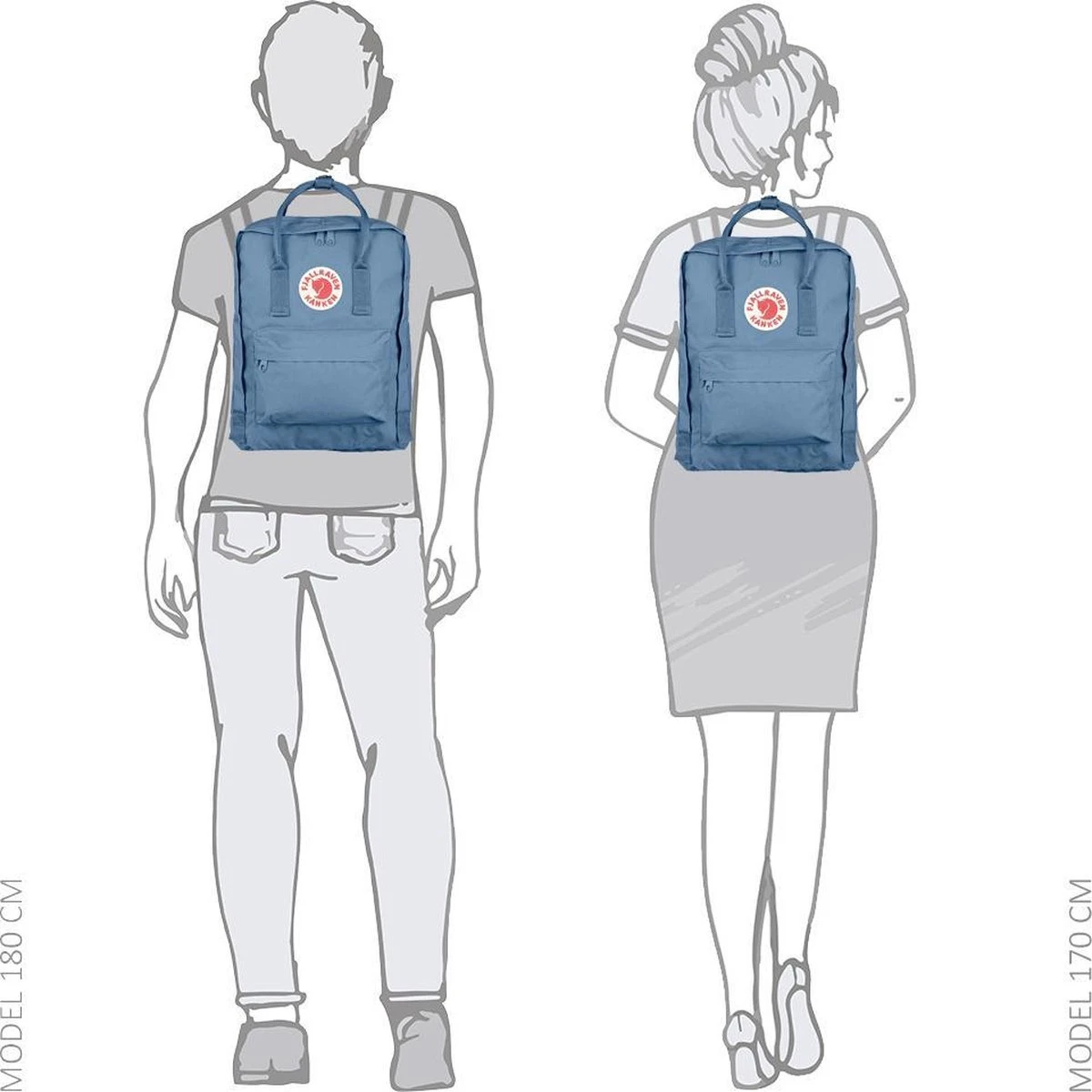 Fjallraven Fjällräven Kånken Unisex Rugzak - Blue Ridge 8 Fjallraven Fjällräven Kånken Unisex Rugzak - Blue Ridge - Afbeelding 6