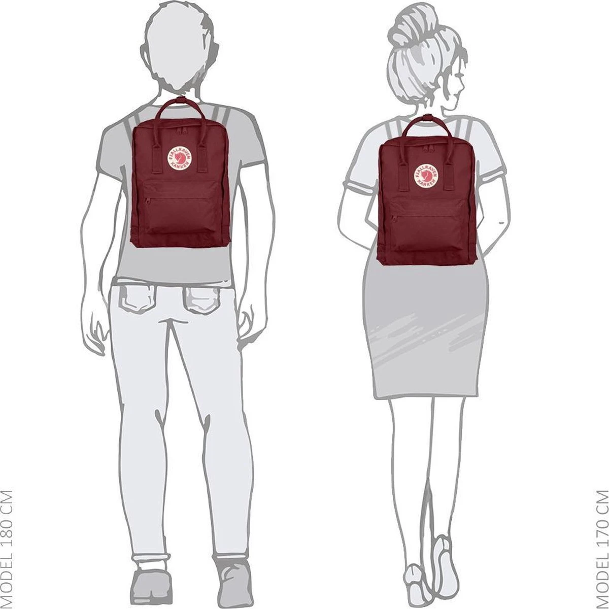 Fjallraven Fjällräven Kånken Unisex Rugzak - Ox Red 16 Fjallraven Fjällräven Kånken Unisex Rugzak - Ox Red - Afbeelding 14