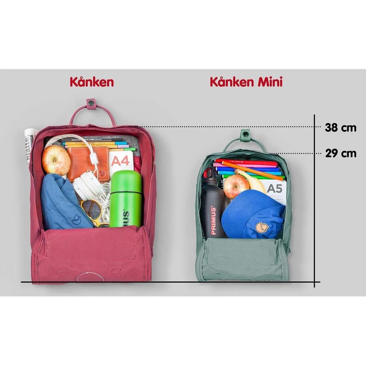 Fjallraven Fjällräven Kånken Mini Unisex Rugzak - Ox Red 7 Fjallraven Fjällräven Kånken Mini Unisex Rugzak - Ox Red - Afbeelding 6