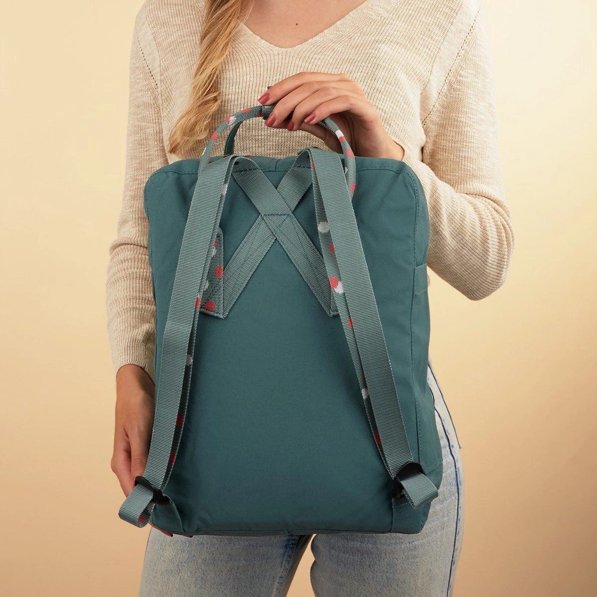 Fjallraven Fjällräven Kånken Unisex Rugzak - Frost Green-Confetti Pattern 15 Fjallraven Fjällräven Kånken Unisex Rugzak - Frost Green-Confetti Pattern - Afbeelding 13