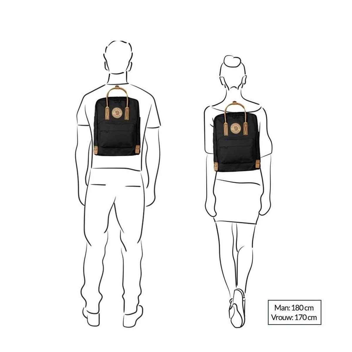 Fjallraven Fjällräven Kånken No. 2 Black Unisex Rugzak - Black 10 Fjallraven Fjällräven Kånken No. 2 Black Unisex Rugzak - Black - Afbeelding 8