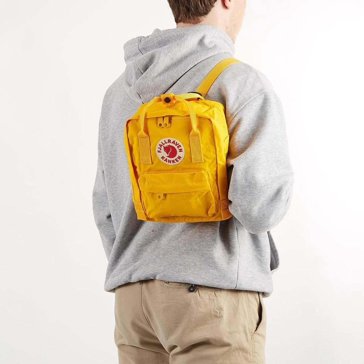 Fjallraven Fjällräven Kånken Mini Unisex Rugzak - Warm Yellow 5 Fjallraven Fjällräven Kånken Mini Unisex Rugzak - Warm Yellow - Afbeelding 3