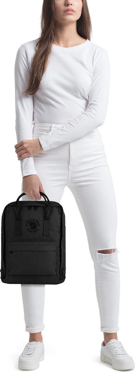 Fjallraven Fjällräven Re-Kånken Unisex Rugzak - Black 9 Fjallraven Fjällräven Re-Kånken Unisex Rugzak - Black - Afbeelding 7