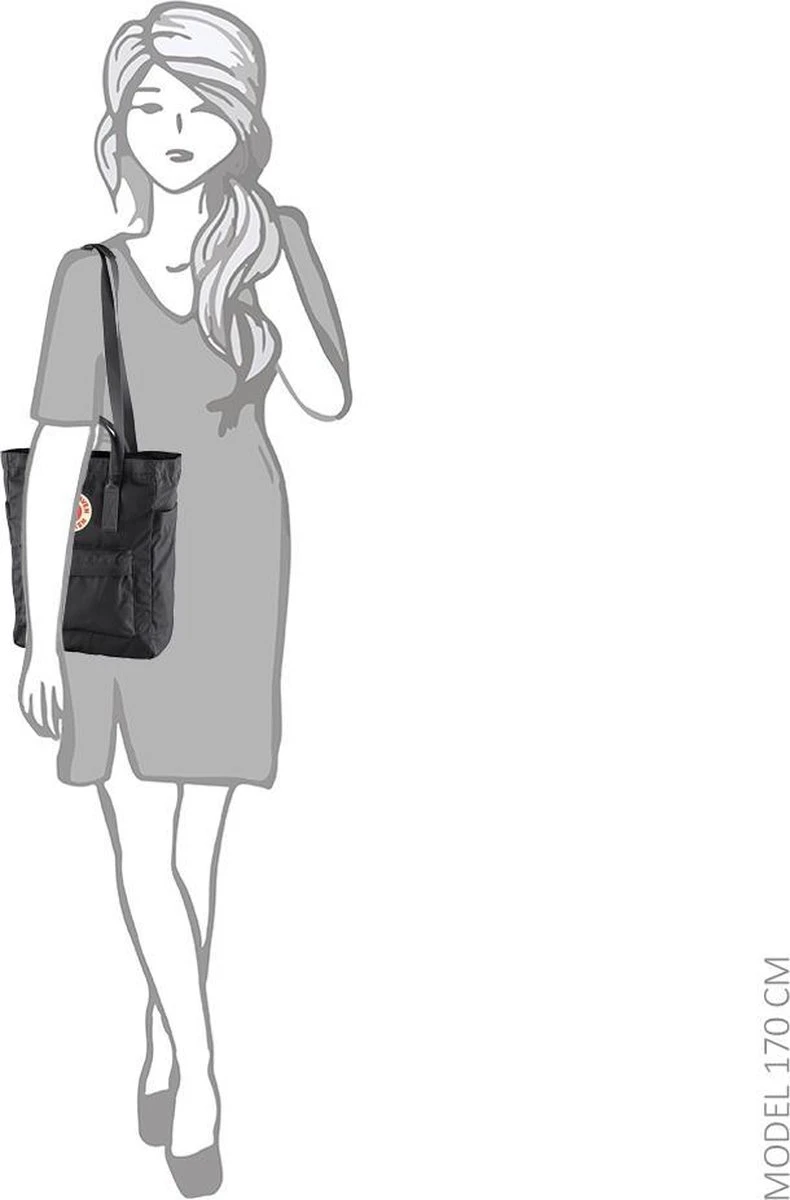 Fjallraven Fjällräven Kånken Totepack Mini Unisex Rugzak - Black 11 Fjallraven Fjällräven Kånken Totepack Mini Unisex Rugzak - Black - Afbeelding 9