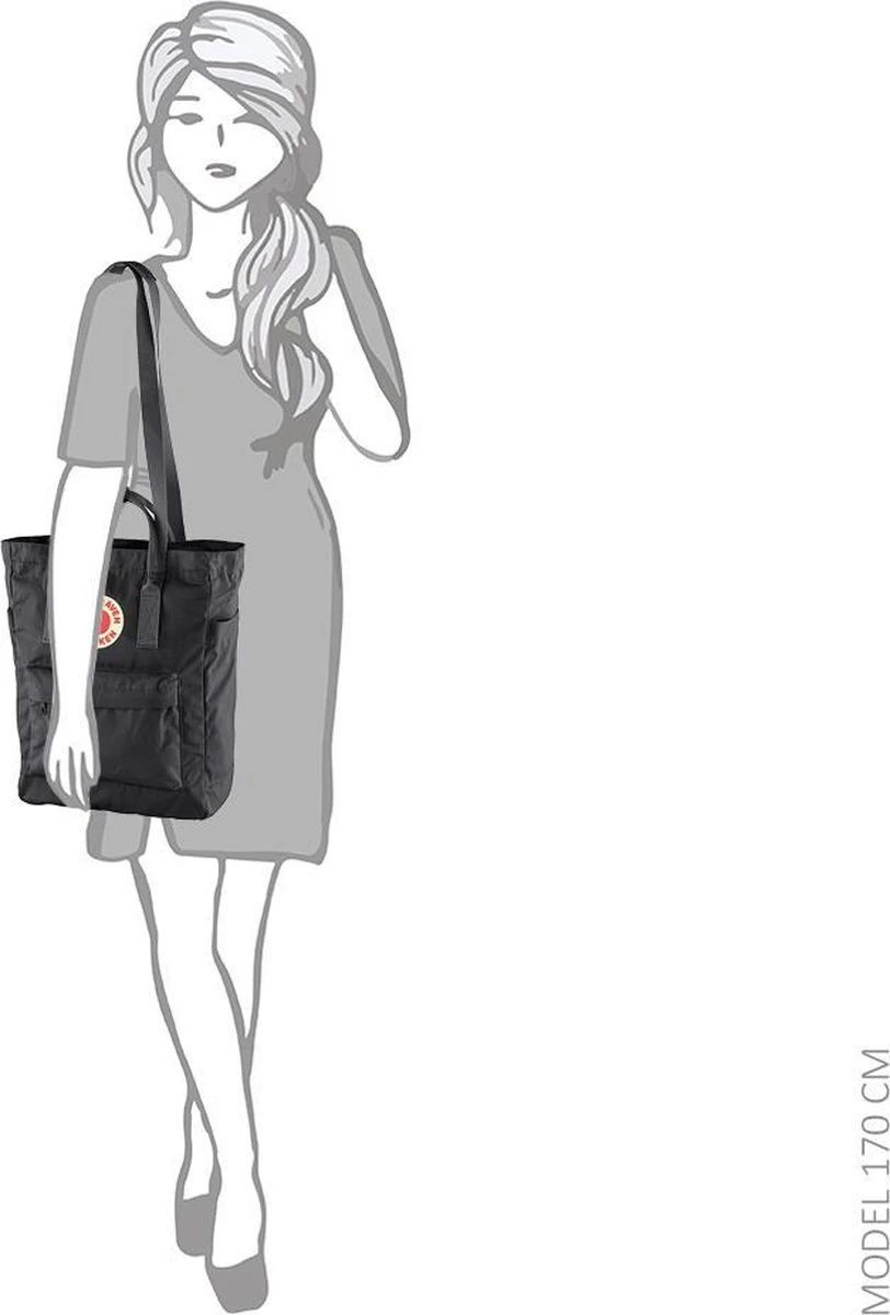 Fjallraven Fjällräven Kånken Totepack Unisex Rugzak - Black 6 Fjallraven Fjällräven Kånken Totepack Unisex Rugzak - Black - Afbeelding 4