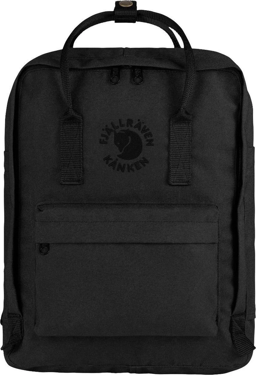 Fjallraven Fjällräven Re-Kånken Unisex Rugzak - Black 3 Fjallraven Fjällräven Re-Kånken Unisex Rugzak - Black