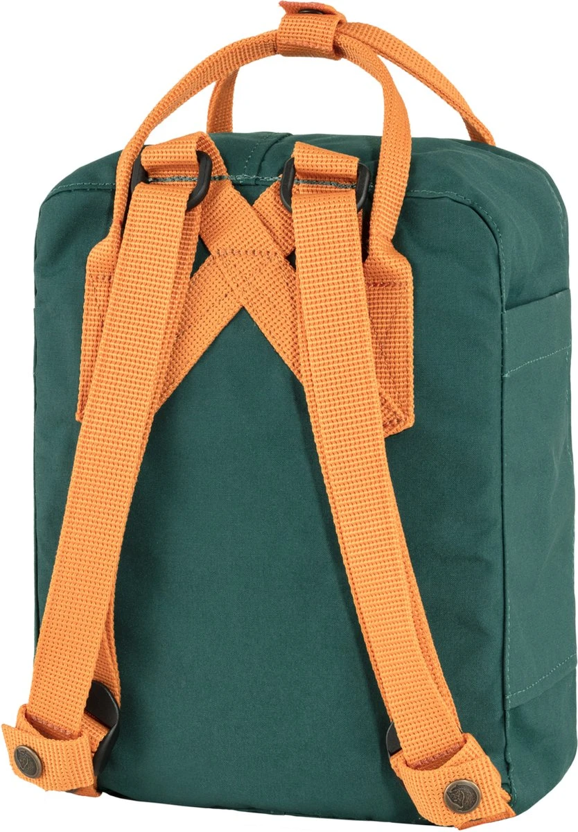 Fjallraven Fjällräven Kånken Mini Unisex Rugzak - Arctic Green-Spicy Orange 9 Fjallraven Fjällräven Kånken Mini Unisex Rugzak - Arctic Green-Spicy Orange - Afbeelding 7