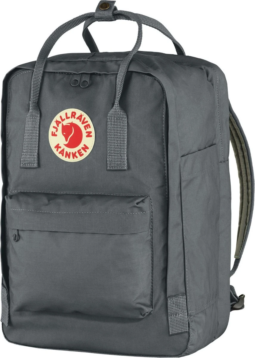 Fjallraven Fjällräven Kånken Laptop 15" Unisex Rugzak - Super Grey 6 Fjallraven Fjällräven Kånken Laptop 15" Unisex Rugzak - Super Grey - Afbeelding 4