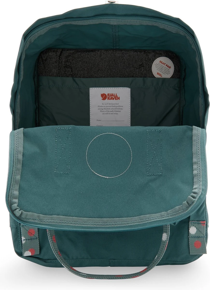 Fjallraven Fjällräven Kånken Unisex Rugzak - Frost Green-Confetti Pattern 16 Fjallraven Fjällräven Kånken Unisex Rugzak - Frost Green-Confetti Pattern - Afbeelding 14