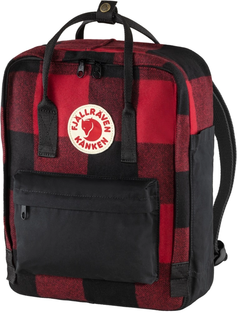 Fjallraven Rugzak Fjällräven Kånken Re-Wool Red Black 4 Fjallraven Rugzak Fjällräven Kånken Re-Wool Red Black - Afbeelding 2