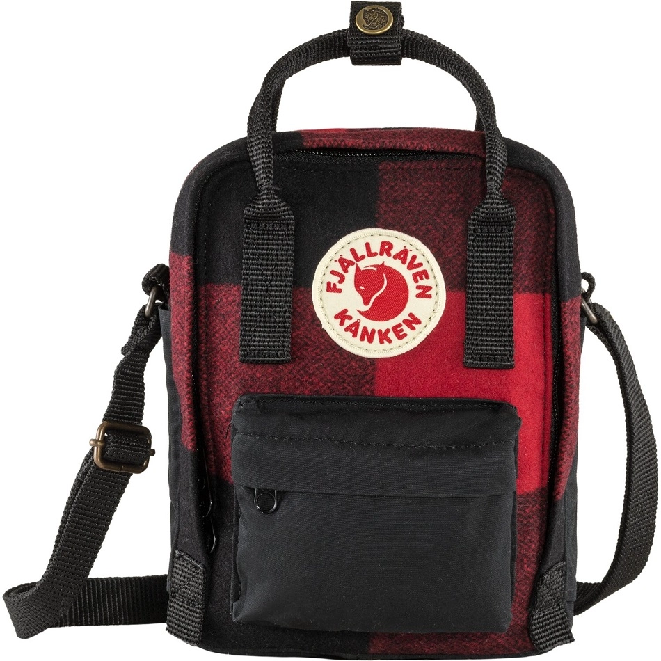 Fjallraven Schoudertas Fjällräven Kånken Re-Wool Sling Red-Black 3 Fjallraven Schoudertas Fjällräven Kånken Re-Wool Sling Red-Black