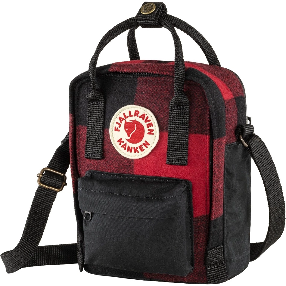 Fjallraven Schoudertas Fjällräven Kånken Re-Wool Sling Red-Black 5 Fjallraven Schoudertas Fjällräven Kånken Re-Wool Sling Red-Black - Afbeelding 3